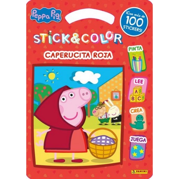 CAPERUCITA ROJA PEPPA PIG STICK & COLOR LIBRO DE PEGATINAS - V&D