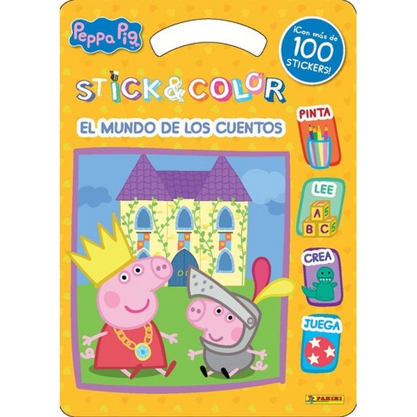 MUNDO DE LOS CUENTOS PEPPA PIG STICK & COLOR LIBRO DE PEGATINAS - V&D